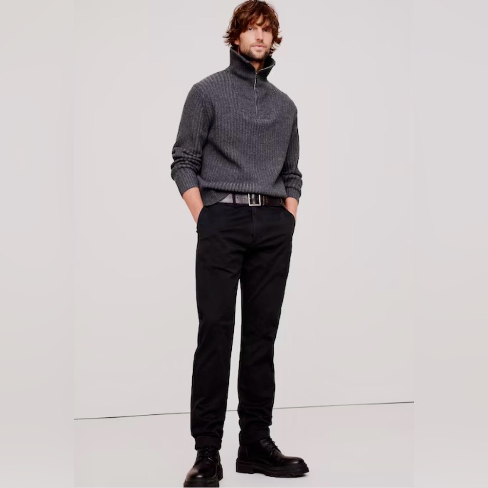 🕶️BANANA REPUBLIC🕶️40X30 CLASSIC BLACK 5 POCKET CHINOS🕶️NWT!!!
